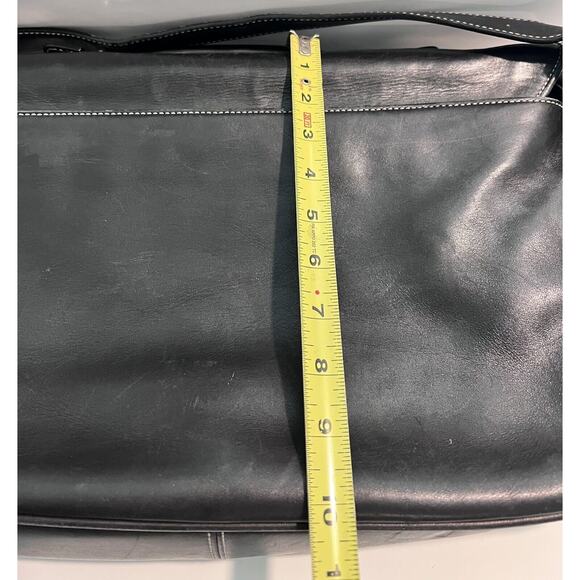 Coach Lexington, Black, Leather Briefcase/Laptop Bag, silver hardware, preowned - Picture 11 of 12
